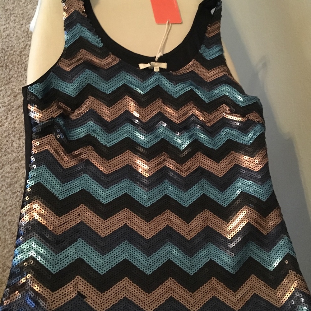 NWT fun sequin top